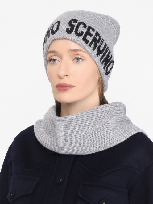 Шапка из кашемира с логотипом Ermanno Scervino - МодельОбщийВид