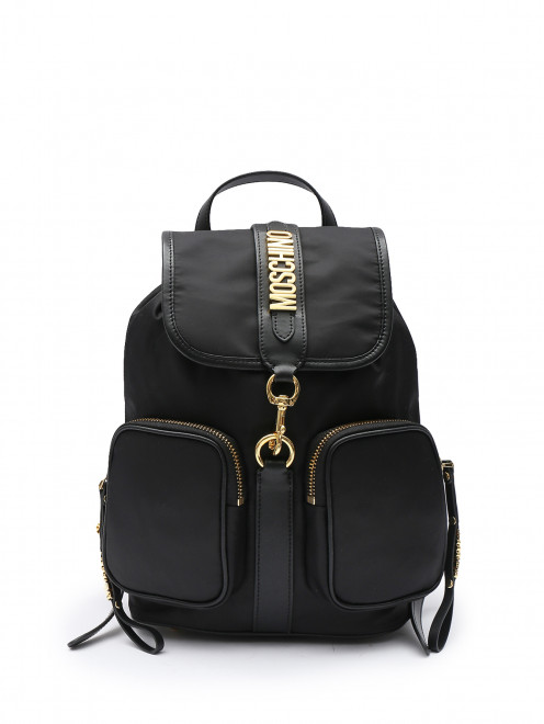 Рюкзак из текстиля с золотой фурнитурой Moschino - Общий вид