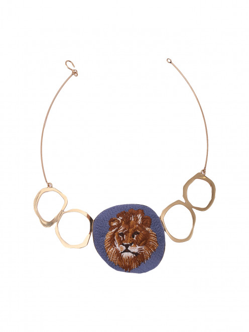 Ожерелье из латуни с вышивкой Max&Co - Общий вид