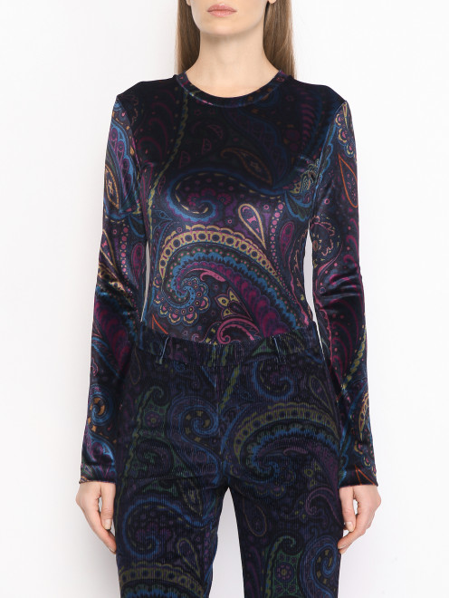Лонгслив с узором пейсли Etro - МодельВерхНиз