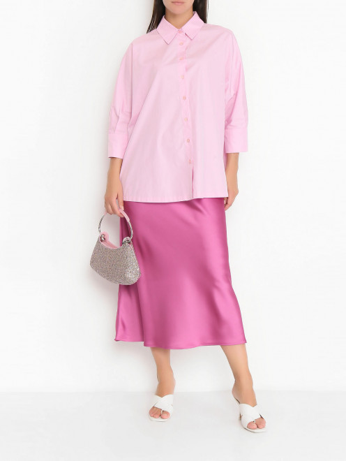 Блуза-рубашка из хлопка Marina Rinaldi - МодельОбщийВид
