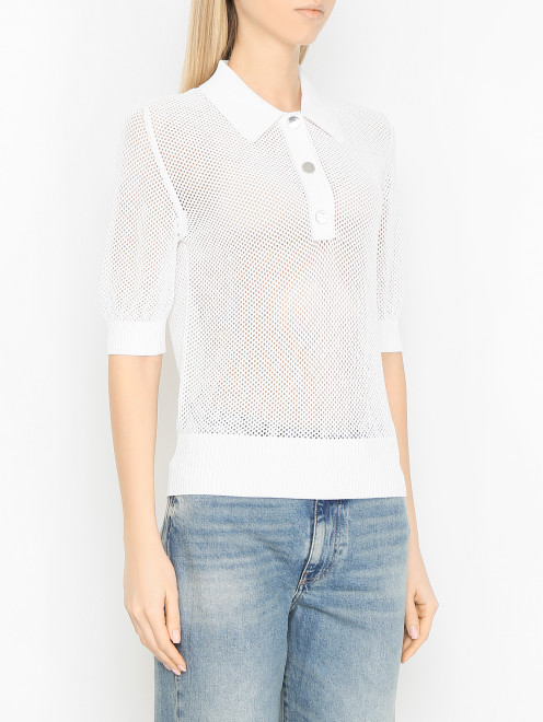 Поло из вискозы в сетку Sportmax - МодельВерхНиз