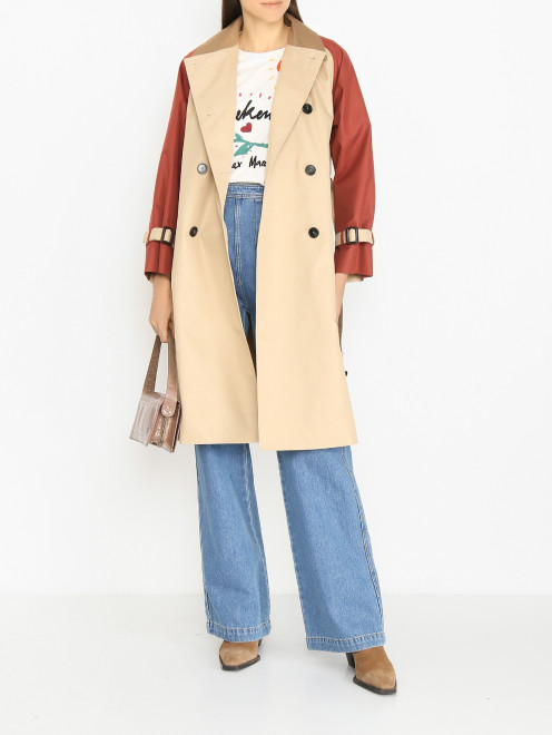 Плащ с контрастной отделкой Weekend Max Mara - МодельОбщийВид