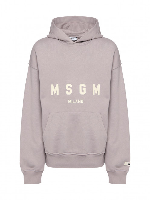 Толстовка из хлопка с капюшоном MSGM - Общий вид