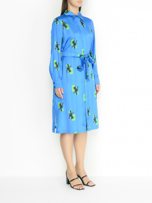 Платье-рубашка с поясом Marina Rinaldi - МодельВерхНиз