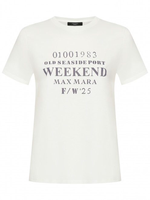 Футболка с принтом Weekend Max Mara - Общий вид