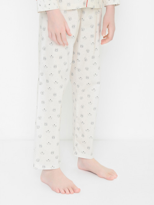 Пижама из хлопка с нагрудным карманом Story Loris - МодельВерхНиз