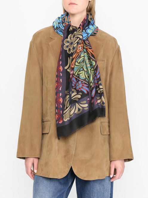 Шарф из шерсти и кашемира Etro - МодельОбщийВид