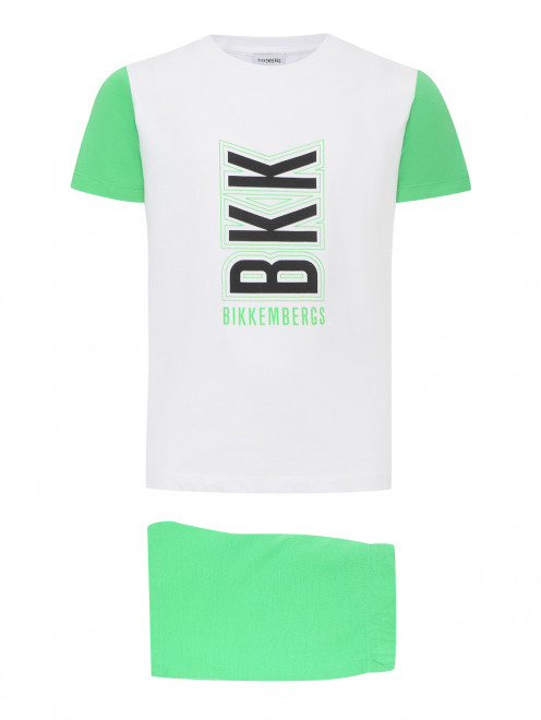 Комплект: футболка из хлопка с шортами Bikkembergs - Общий вид