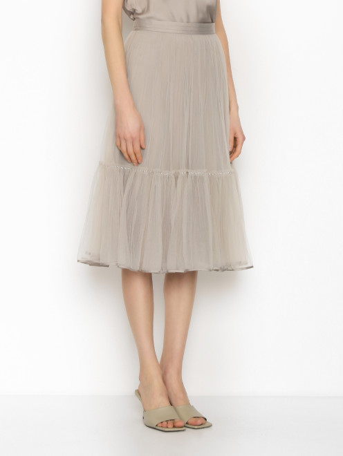 Воздушная юбка из сетки с декором пайетками Ellassay - МодельВерхНиз