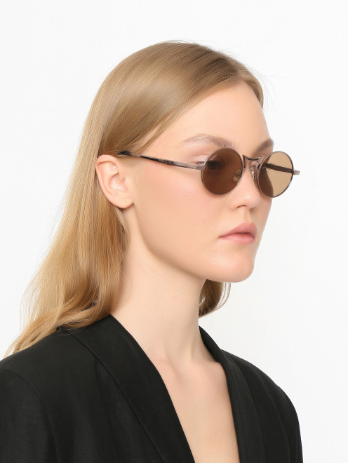 Очки солнцезащитные в металлической оправе Max Mara - МодельОбщийВид
