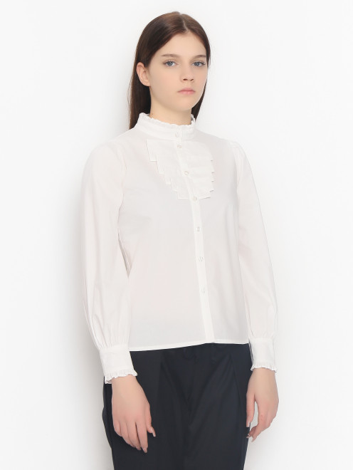 Однотонная блуза из хлопка EIRENE - МодельВерхНиз
