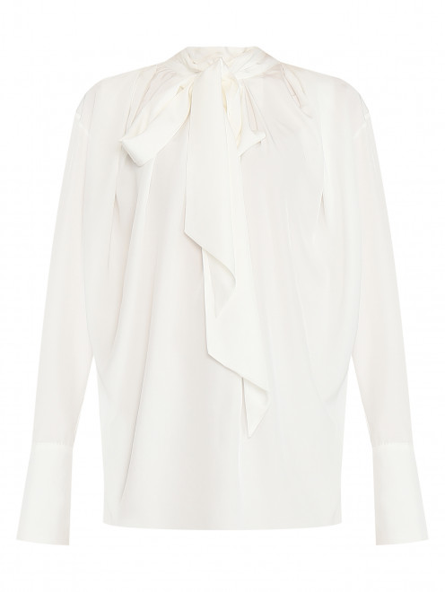 Однотонная блуза со складками свободного кроя Room 513 - Общий вид
