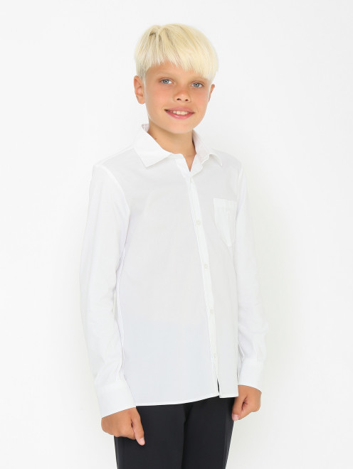 Хлопковая рубашка с нагрудным карманом Aletta Couture - МодельВерхНиз