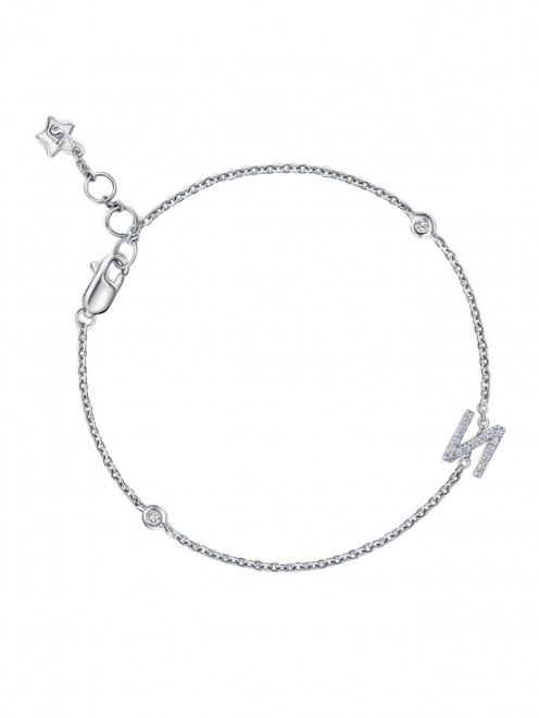 Браслет с буквой "И" из белого золота Safo Jewelry - Общий вид