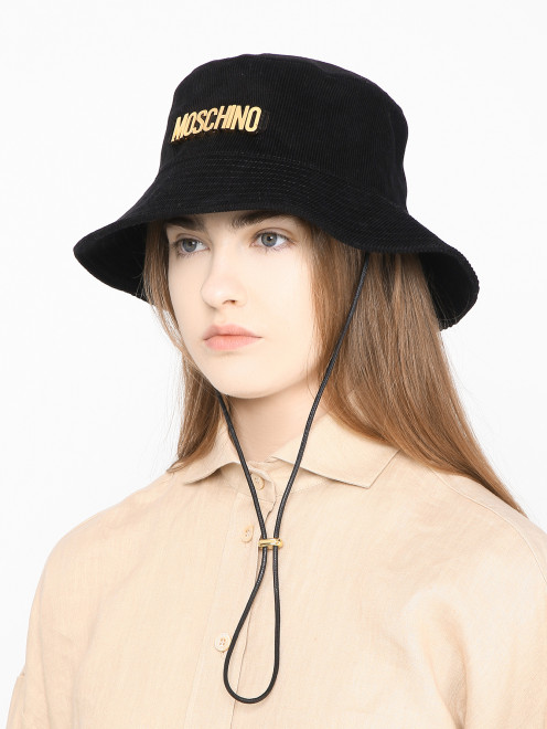 Вельветовая панама с регулируемым шнурком Moschino - МодельОбщийВид