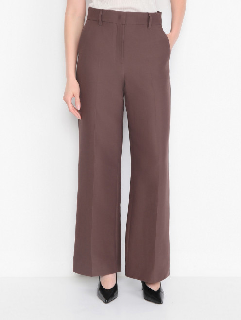 Брюки прямого кроя со стрелками Weekend Max Mara - МодельВерхНиз