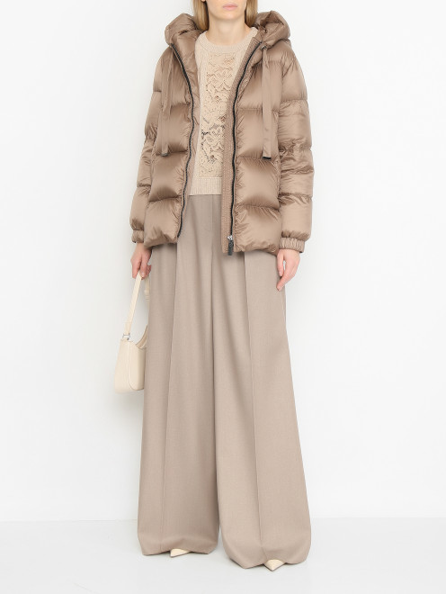 Пуховик на молнии с капюшоном Max Mara - МодельОбщийВид