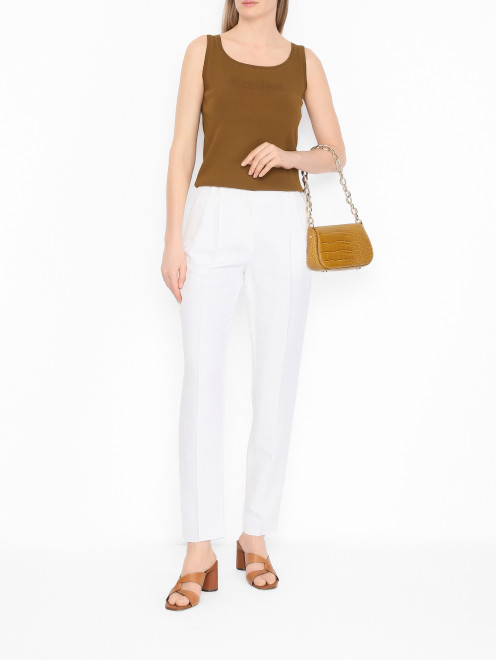 Брюки-бананы из вискозы и льна Max Mara - МодельОбщийВид