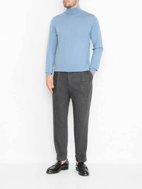 Водолазка из шерсти мелкой вязки Piacenza Cashmere 1733 - МодельОбщийВид