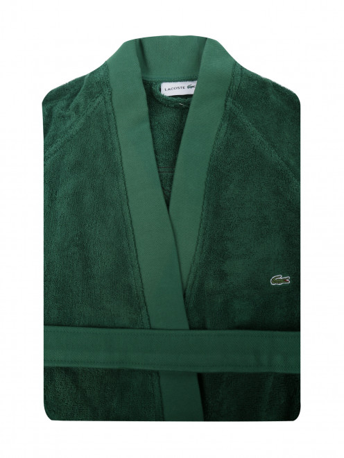 Махровый халат из хлопка с поясом Lacoste - Общий вид