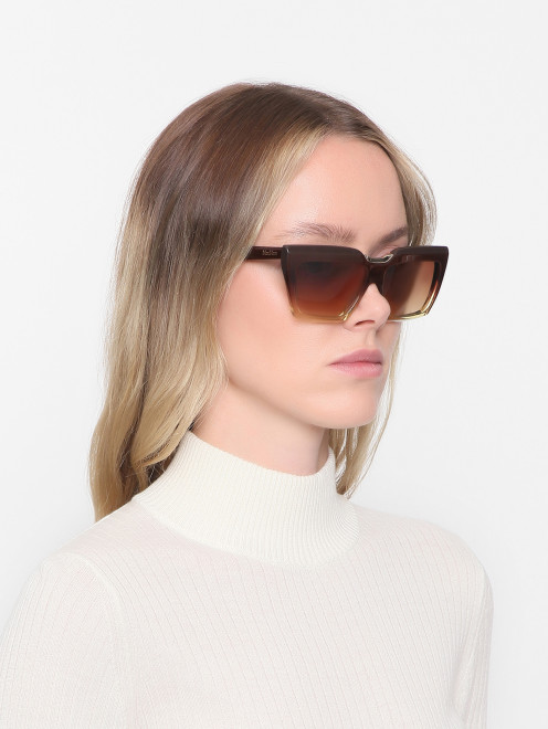 Очки солнцезащитные квадратной формы Max Mara - МодельОбщийВид