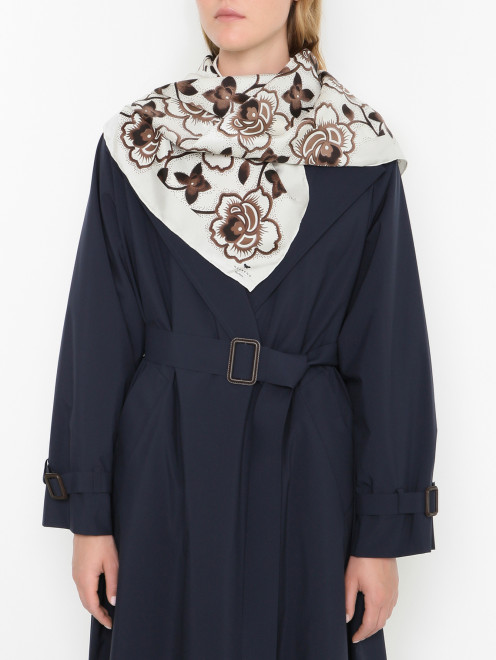 Платок из шелка с узором Weekend Max Mara - МодельОбщийВид