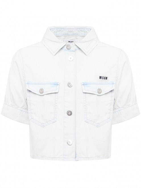 Укороченная рубашка с карманами MSGM - Общий вид