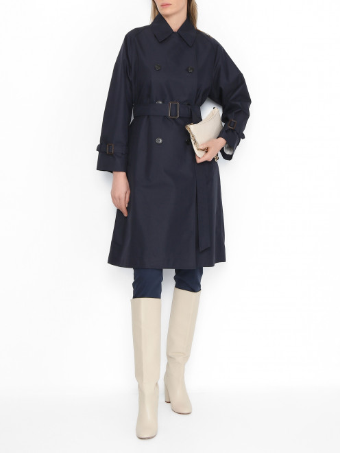 Двубортный плащ с поясом Weekend Max Mara - МодельОбщийВид