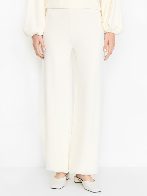 Трикотажные брюки из шерсти Max Mara - МодельВерхНиз