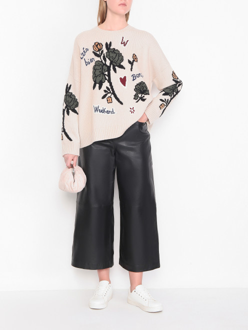 Джемпер из шерсти с принтом Weekend Max Mara - МодельОбщийВид