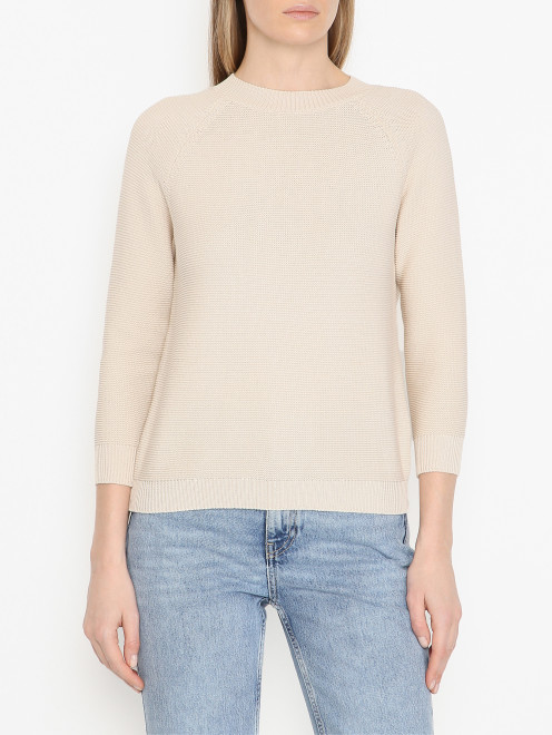 Трикотажный джемпер из хлопка Weekend Max Mara - МодельВерхНиз