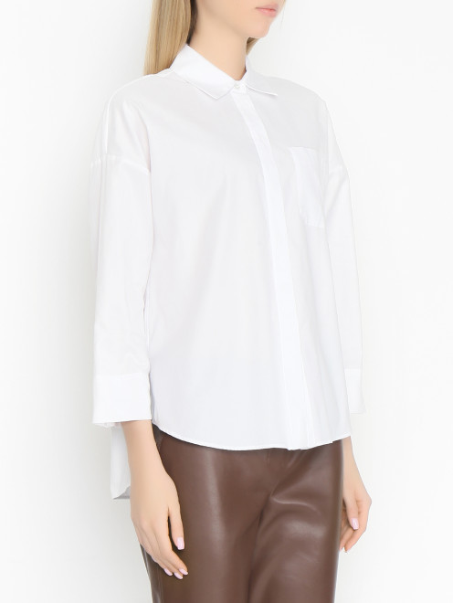 Рубашка из хлопка с карманом Max Mara - МодельВерхНиз