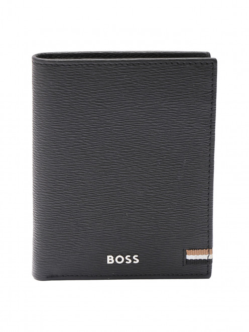 Кошелек из кожи с декором Boss - Общий вид
