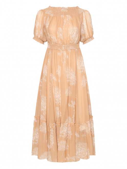 Шелковое платье с деликатным узором Ellassay - Общий вид