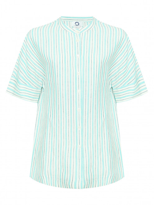 Блуза из льна в полоску Marina Rinaldi - Общий вид