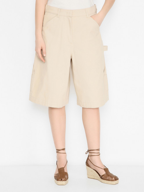 Шорты-бермуды из хлопка Weekend Max Mara - МодельВерхНиз