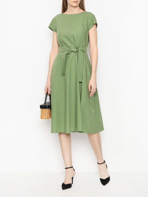 Однотонное платье из хлопка Weekend Max Mara - МодельОбщийВид