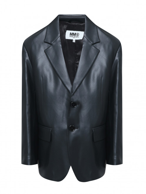 Пиджак из искусственной кожи с карманами MM6 - Общий вид