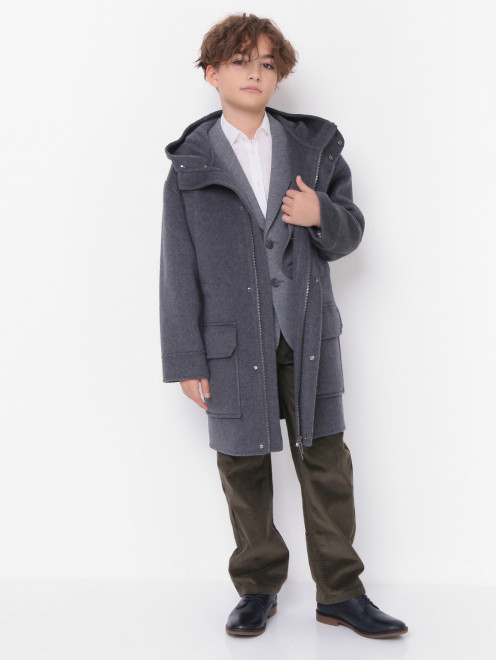 Пальто с капюшоном и карманами Gulliver Select - МодельОбщийВид