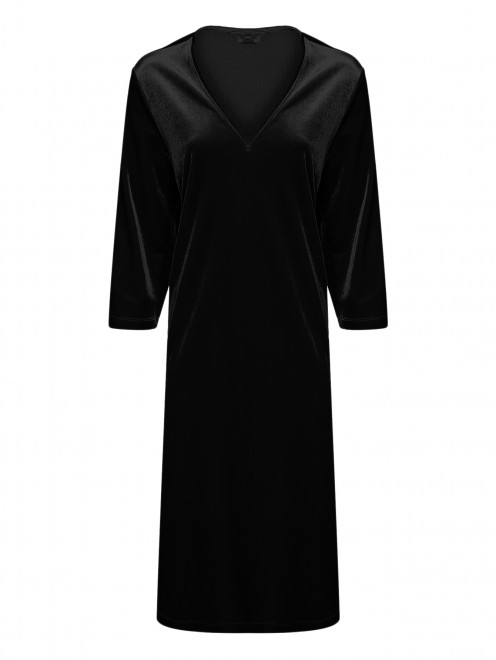 Бархатное платье с V-образным вырезом Marina Rinaldi - Общий вид