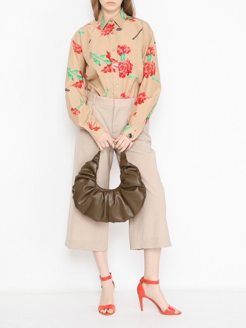 Блуза с цветочным рисунком Moschino - МодельОбщийВид