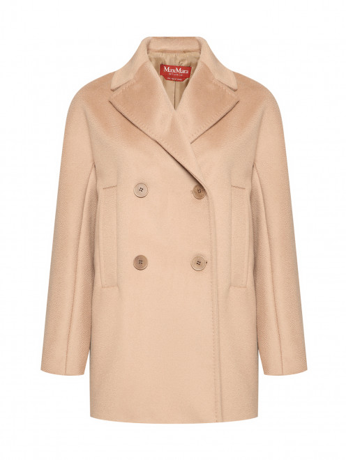 Двубортное полупальто из шерсти Max Mara - Общий вид
