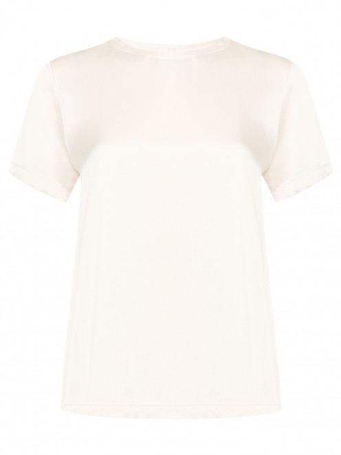 Атласный топ с короткими рукавами Max Mara - Общий вид