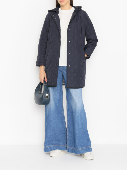 Удлиненная стеганая куртка с капюшоном Weekend Max Mara - МодельОбщийВид