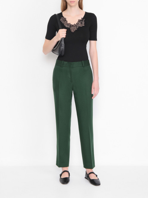 Топ с кружевной отделкой Ermanno Scervino - МодельОбщийВид