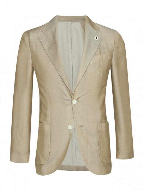 Пиджак из смешанной шерсти с карманами LARDINI - Общий вид