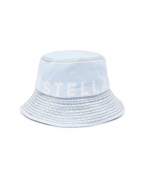 Панама из денима с логотипом Stella McCartney kids - Общий вид