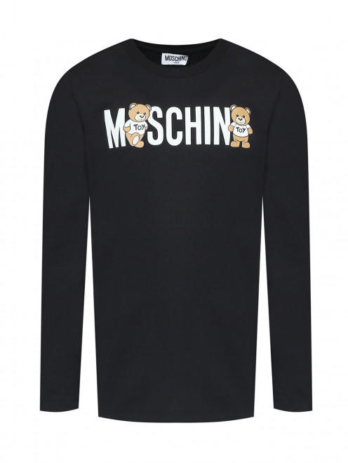 Лонгслив из хлопка с принтом Moschino - Общий вид