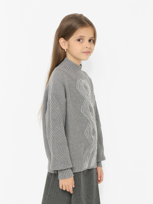 Свитер из хлопка и кашемира с пайетками Ermanno Scervino Junior - МодельВерхНиз